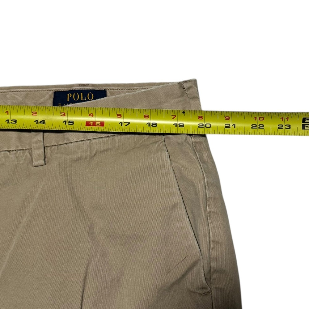 Polo Ralph Lauren Straight Fit 100% Pima Cotton Tan/Khaki Shorts Men's 40 FLAW - Picture 8 of 11